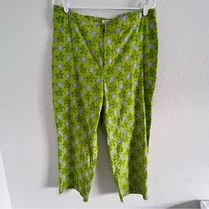 Sixth Alice Women’s Tropical Capri Pants Fish Coral Size 16